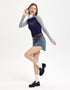 Contrast Raglan Long Sleeve Top