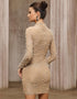 Pearl & Rhinestone Mesh Mini Dress