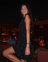Deep V-Neck Polka Dot Dress