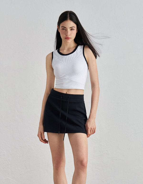 Mid-Rise Casual Skirt