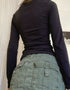 Vortex Print Slim-Fit Long Sleeve Top