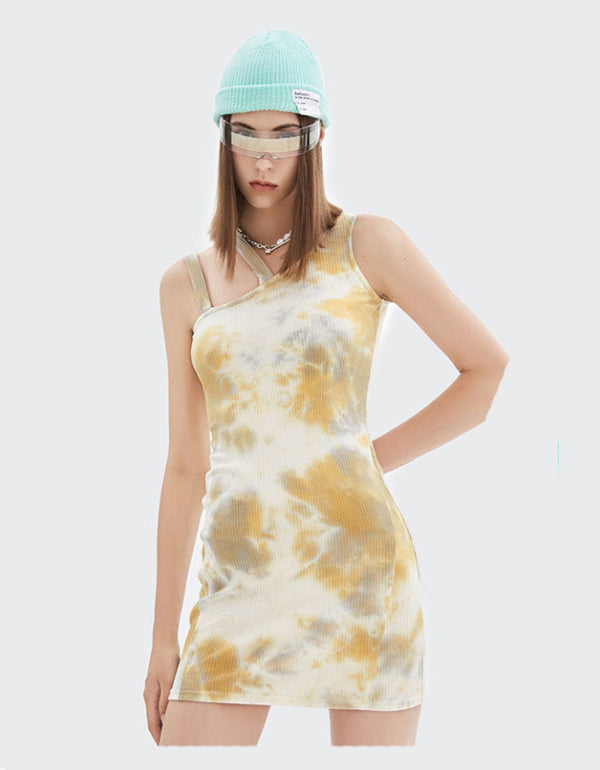 Tie-Dye Sling Mini Dress