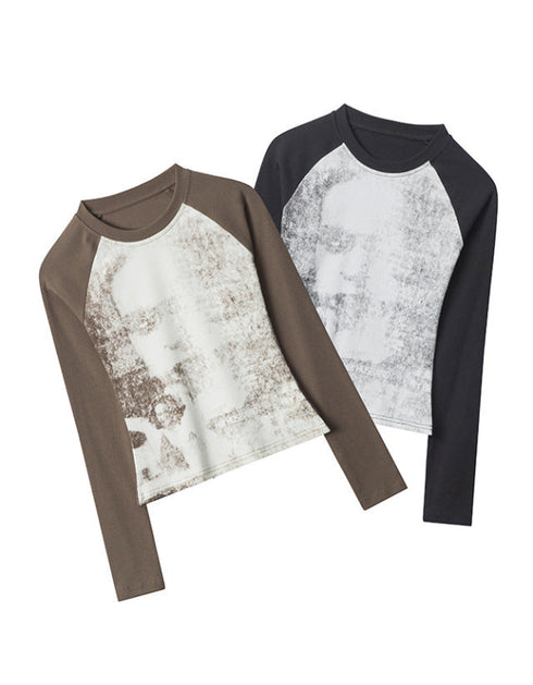 Contrast Slim Fit Round Neck Top