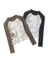 Contrast Slim Fit Round Neck Top