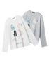 Cute Cat Print Casual Long Sleeve Top