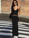 Backless Vest & Straight-Fit Pants Set