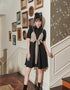 Tie-Front Contrast Dress