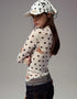 Printed Cropped Long Sleeve Top