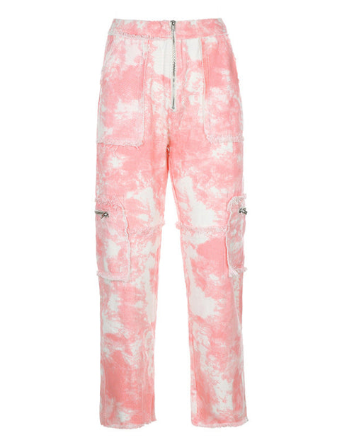 Raw Tie Dye Jeans