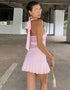 Sheer Mesh Halter Mini Dress