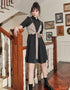 Tie-Front Contrast Dress