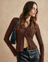 Textured Slim-Fit Blouse