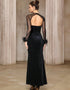 Velvet Mesh Evening Dress Set