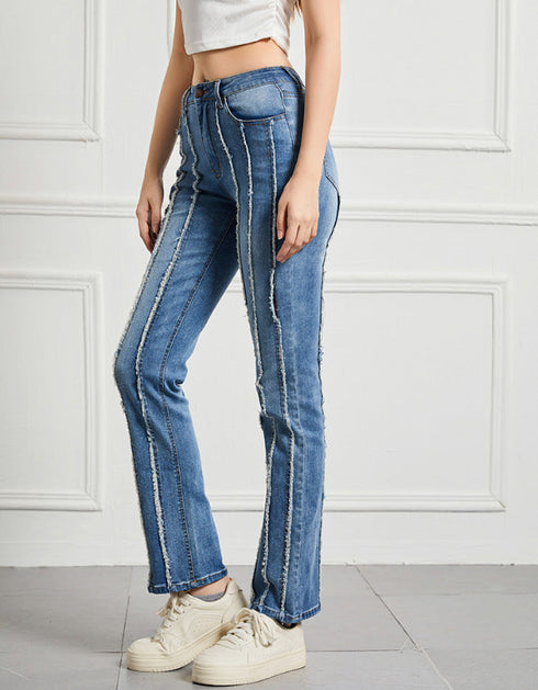 Slim-Fit Mid-Rise Stretch Jeans