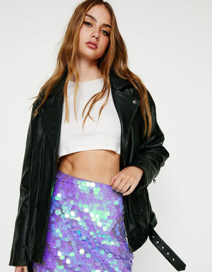 Sequin Mini Skirt