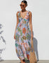 V-Neck Printed Maxi Dress