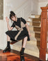 Tie-Front Contrast Dress