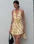 Polka Dot Halter Mini Dress