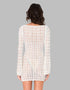 Crochet Tie-Front Cut-Out Mini Dress