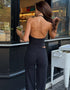 Backless Vest & Straight-Fit Pants Set