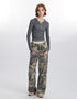 Slim Fit Button Hooded Long Sleeve Top