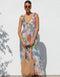 V-Neck Printed Maxi Dress