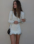 Wave-Trim Body-Fit Mini Dress
