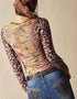 Floral Mesh Slim Fit Top