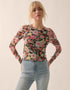 Long Sleeve Mesh Slim Top