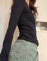 Vortex Print Slim-Fit Long Sleeve Top