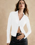 Textured Slim-Fit Blouse