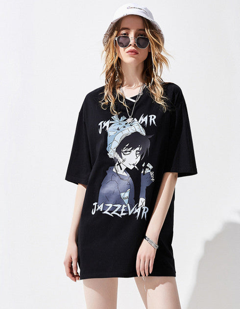 Graphic Oversized Cotton T-Shirt