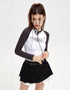 Contrast Raglan Long Sleeve Top