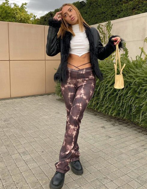 Lace Up Camouflage Pants