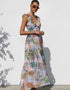 V-Neck Printed Maxi Dress
