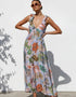 V-Neck Printed Maxi Dress