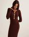 Retro Slim Fit Long Knit Dress