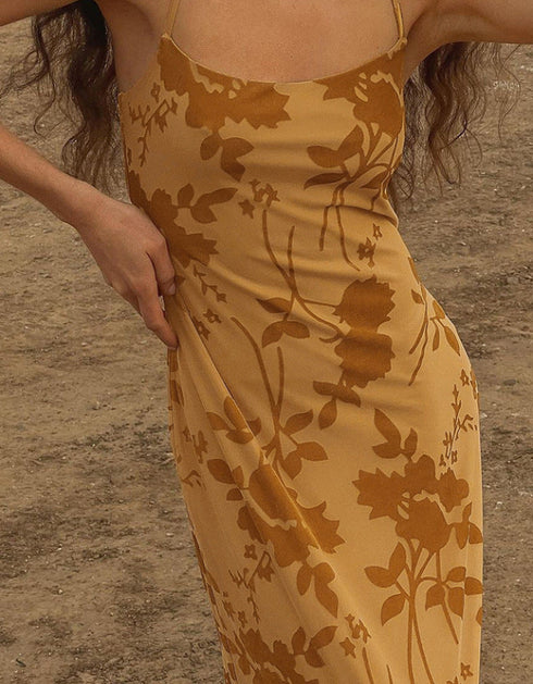 Floral Spaghetti Strap Maxi Dress