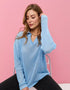Textured Open-Knit Polo Top