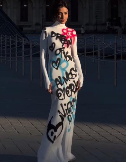 High Neck Maxi Dress