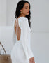 Backless Long Sleeve Mini Dress