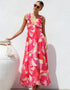 V-Neck Printed Maxi Dress
