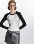 Contrast Slim Fit Round Neck Top