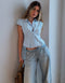 Slim Fit Short Sleeve Blouse