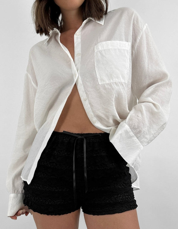 Lace Bow Mini Shorts