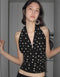 Polka Dot Halter Crop Top