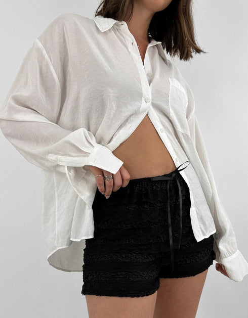 Lace Bow Mini Shorts
