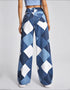 High-Waist Denim Trousers