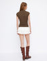 Polka Dot Side-Tie Fitted Top