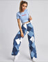 High-Waist Denim Trousers